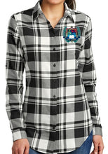 Load image into Gallery viewer, LADIES PLAID FLANNEL TUNIC W/LOGO