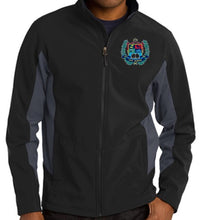 Load image into Gallery viewer, MENS CORE COLORBLOCK SOFT SHELL JACKET W/LOGO