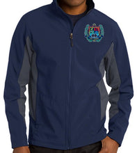 Load image into Gallery viewer, MENS CORE COLORBLOCK SOFT SHELL JACKET W/LOGO