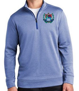 MENS POSI CHARGE SPORT WICK HEATHER 1/4 ZIP PULLOVER W/LOGO