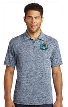 Load image into Gallery viewer, MENS POSICHARGE ELECTRIC HEATHER POLO W/LOGO