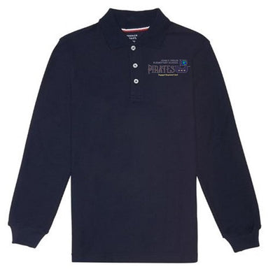 UNISEX LONG SLEEVE POLO W/LOGO