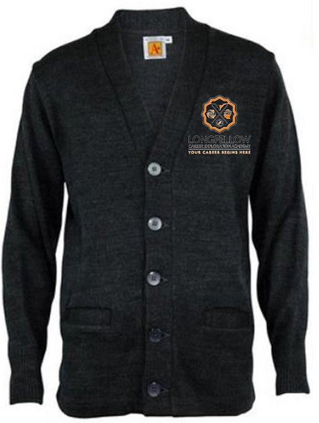 UNISEX ADULT CARDIGAN SWEATER W/LOGO